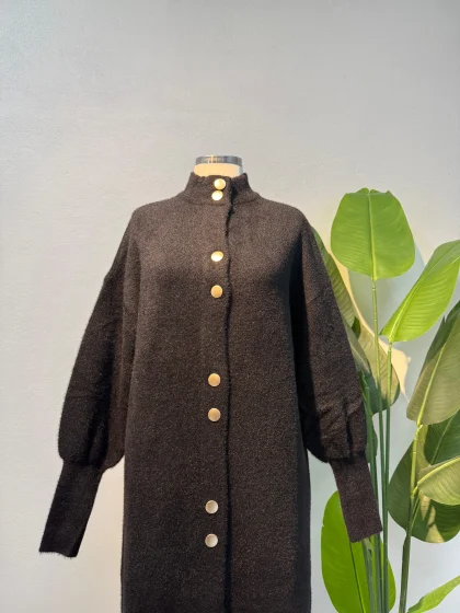 Angora Hırka Siyah - Entare Butik