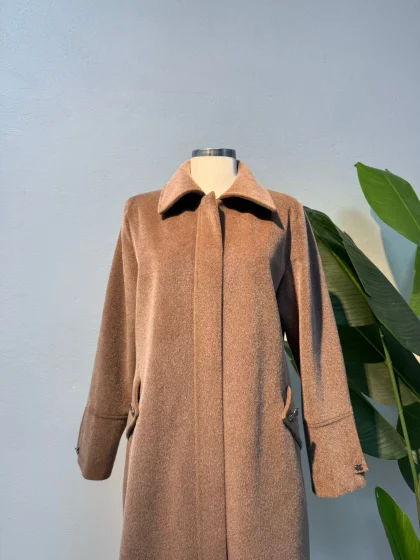 Cep Taş Detaylı Kürk Sütlü Kahve - Entare Butik