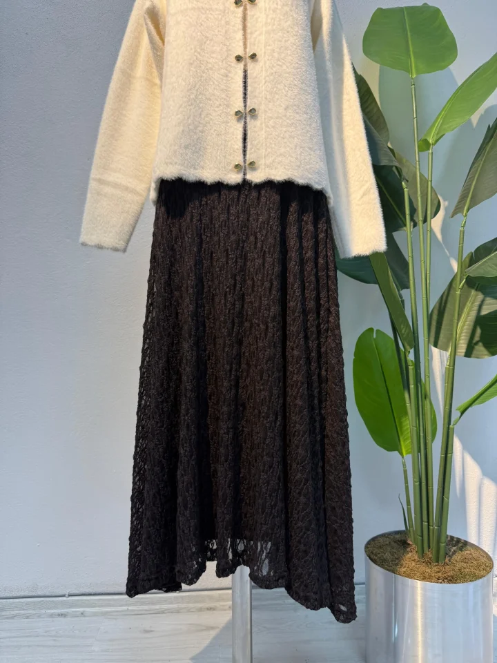 Dantel Etek Kahverengi - Entare Butik