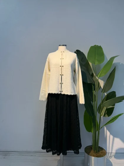 Dantel Etek Siyah - Entare Butik