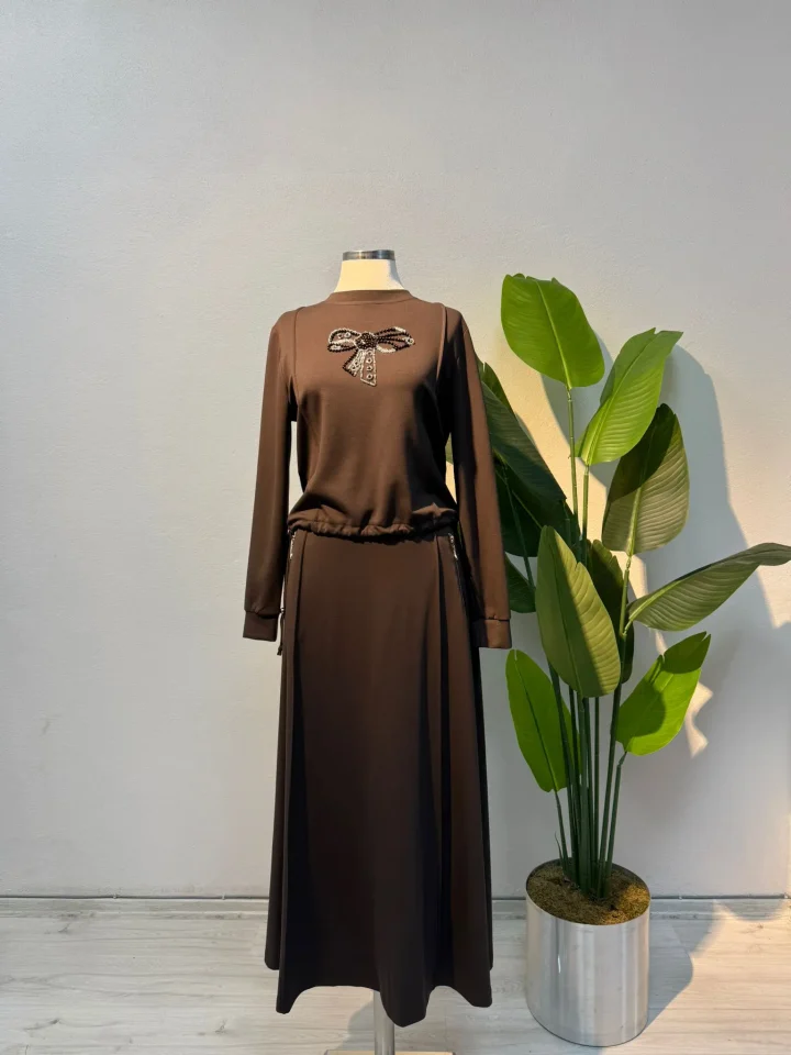 Fiyonk Detay Takım Çağla Kahe - Entare Butik