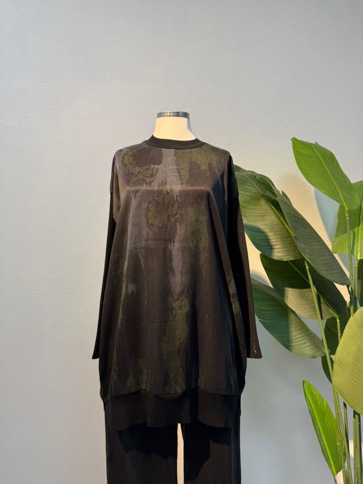 İpek Qupra Tunik Gri - Entare Butik İpek Qupra Tunik Gri - Entare Butik