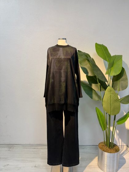 İpek Qupra Tunik Gri - Entare Butik