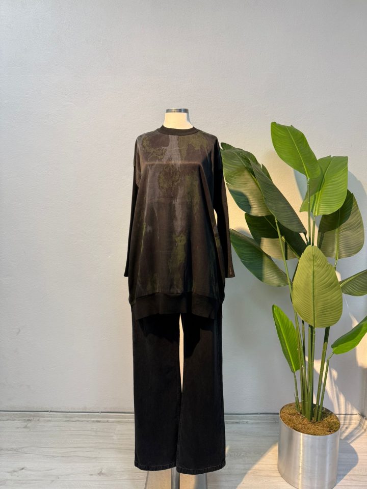 İpek Qupra Tunik Gri - Entare Butik