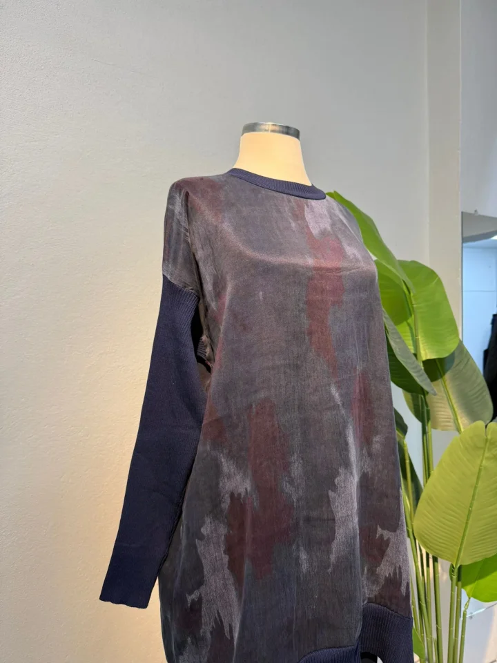 İpek Qupra Tunik Lacivert - Entare Butik