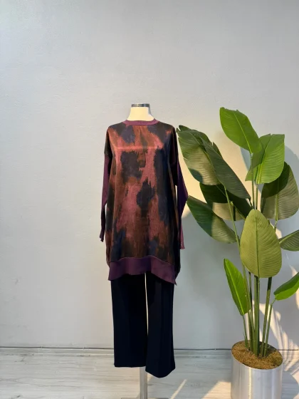 İpek Qupra Tunik Mürdüm - Entare Butik