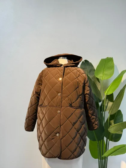 Kısa Kapitone Mont Kahverengi - Entare Butik