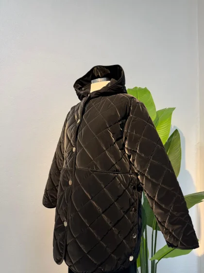 Kısa Kapitone Mont Siyah - Entare Butik