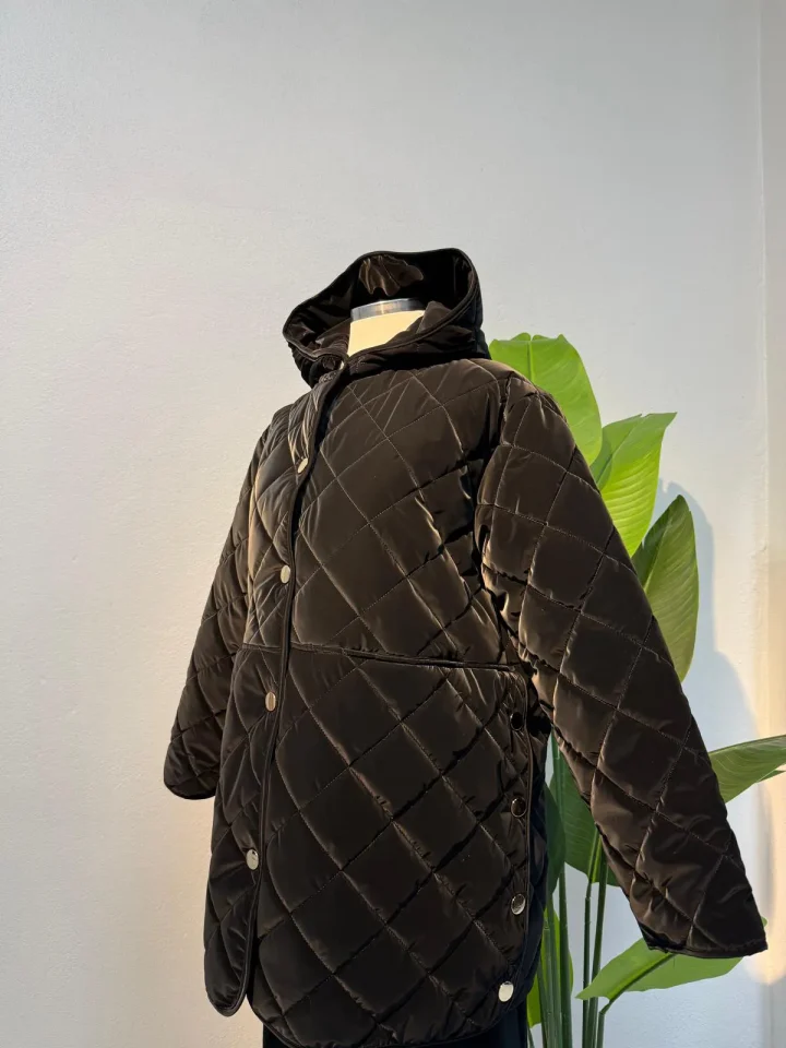 Kısa Kapitone Mont Siyah - Entare Butik