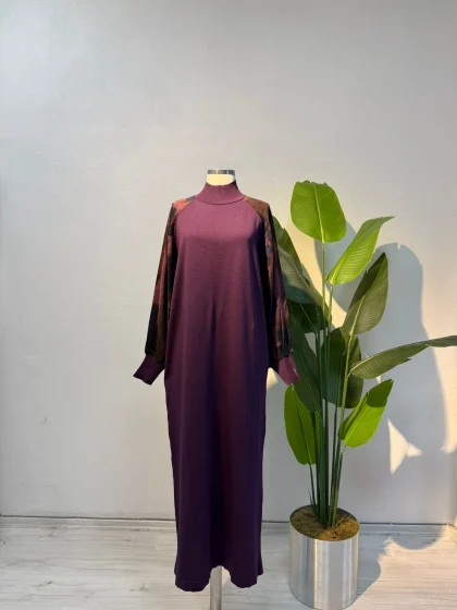 Merserize & Qupra Elbise Mürdüm - Entare Butik