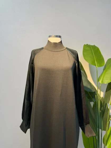 Merserize & Qupra Elbise Yeşil - Entare Butik