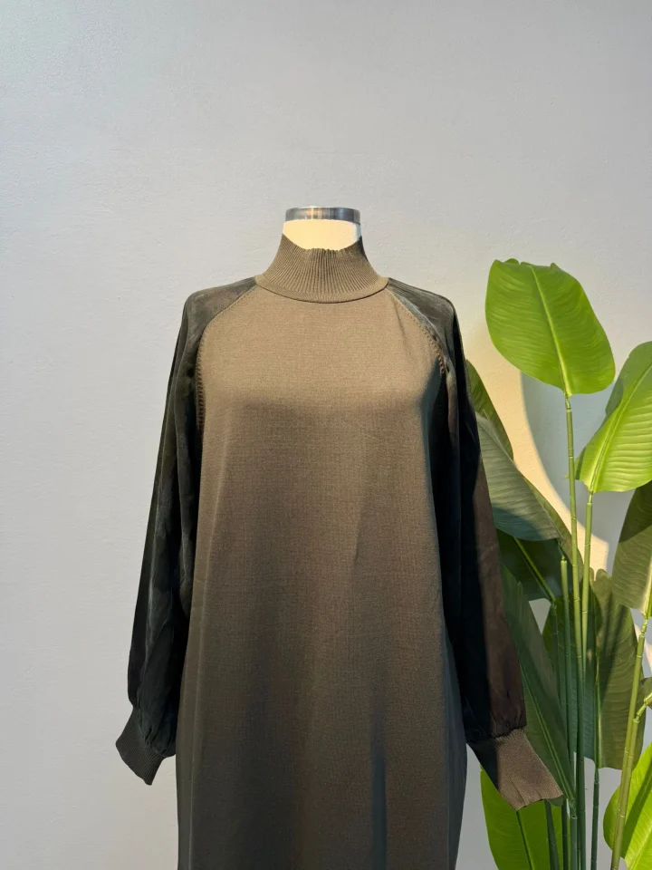 Merserize & Qupra Elbise Yeşil - Entare Butik