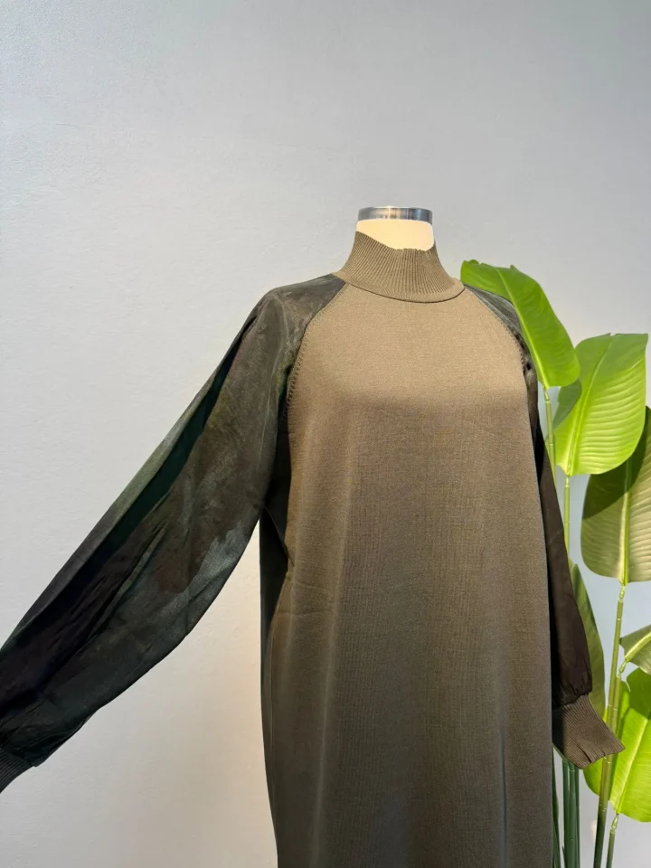 Merserize & Qupra Elbise Yeşil - Entare Butik