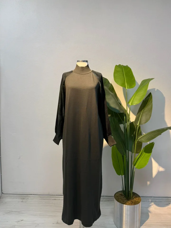 Merserize & Qupra Elbise Yeşil - Entare Butik