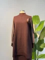 Merserize Tunik Kahve - Entare Butik
