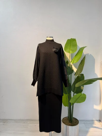 Merserize Tunik Siyah - Entare Butik