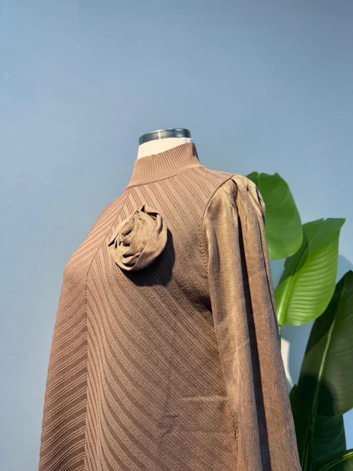 Merserize Tunik Sütlü Kahve - Entare Butik Merserize Tunik Sütlü Kahve - Entare Butik