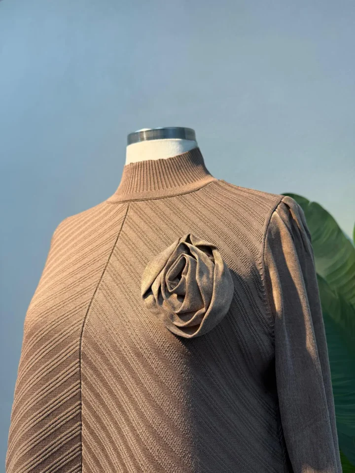 Merserize Tunik Sütlü Kahve - Entare Butik Merserize Tunik Sütlü Kahve - Entare Butik