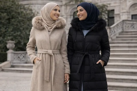 Mont ve Kaban Modelleri ile Tesettür Giyimde Kış Şıklığı - Entare Butik
