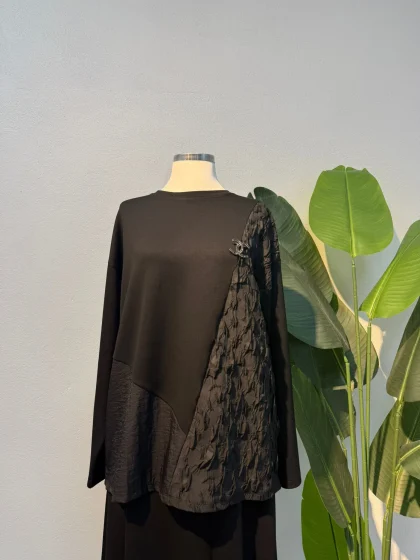 Paraşüt Detay Etekli Takım Siyah - Entare Butik