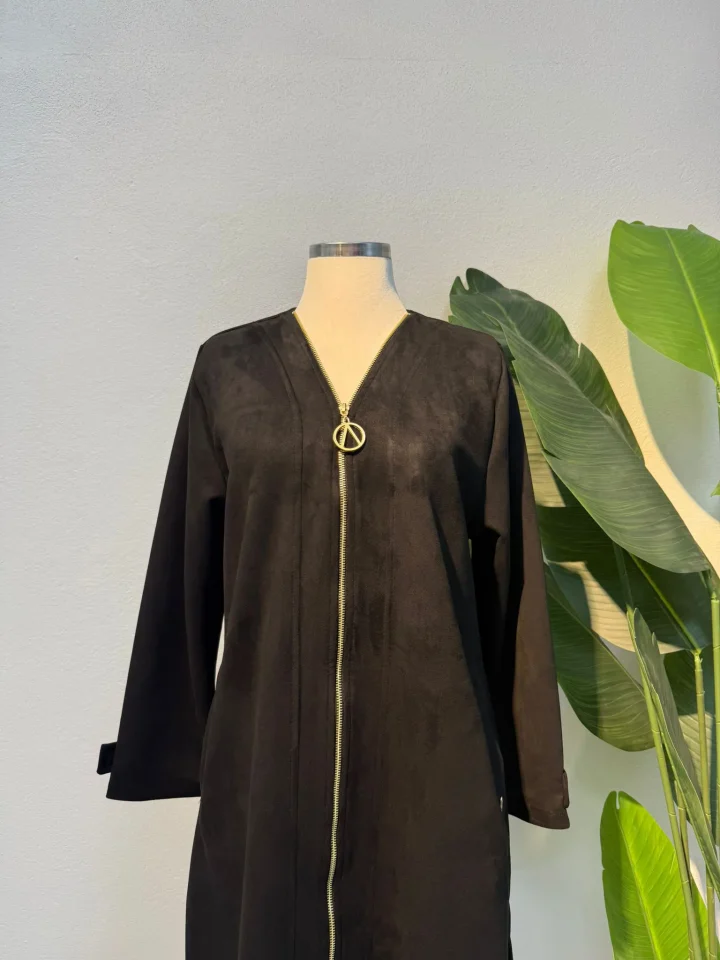 Süet Kap Siyah - Entare Butik