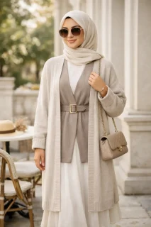 Tesettür Hırka ve Yelek ile Mevsim Geçişlerinde Zarif Kombinler - Entare Butik