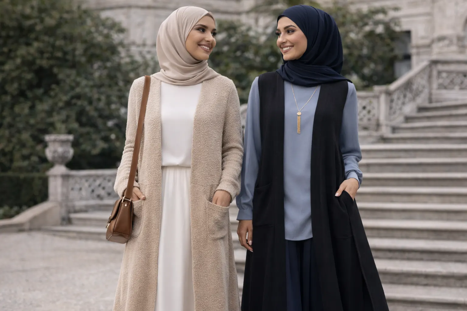 Tesettür Hırka ve Yelek Modelleri ile Katmanlı Şıklık - Entare Butik