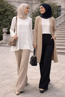 Tesettür Pantolon Modelleri ile Rahat ve Şık Kombinler - Entare Butik