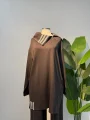 Yaka Detay Takım Kahverengi - Entare Butik