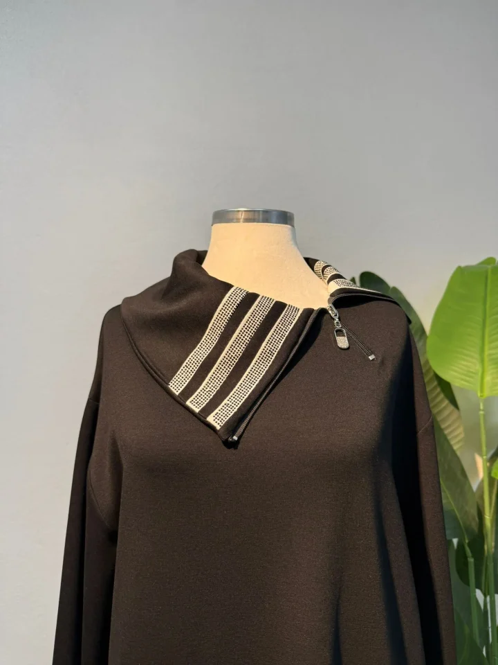 Yaka Detay Takım Siyah - Entare Butik