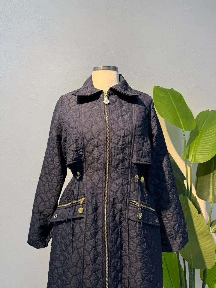 Zarif Spor Kapitone Dış Giyim Lacivert - Entare Butik