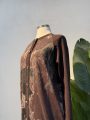 Batik Desen Merserize Hırka – Kahverengi-Entare Butik