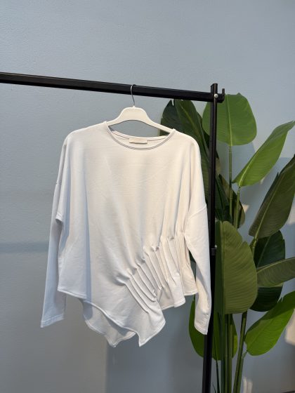 Kristal Pileli Sweet – Beyaz-Entare Butik