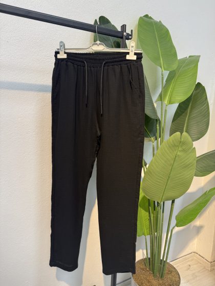 Müslin Pantolon – Siyah-Entare Butik