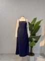 Tensel Kumaş Jile Elbise – Lacivert-Entare Butik