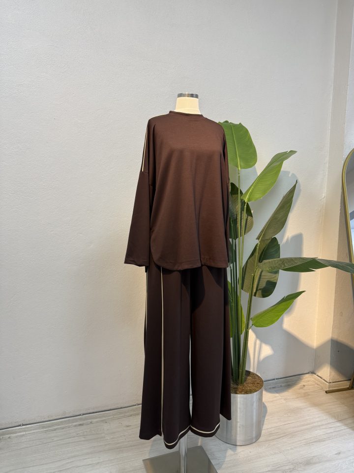 Fitilli Pantolonlu Takım – kahve3
