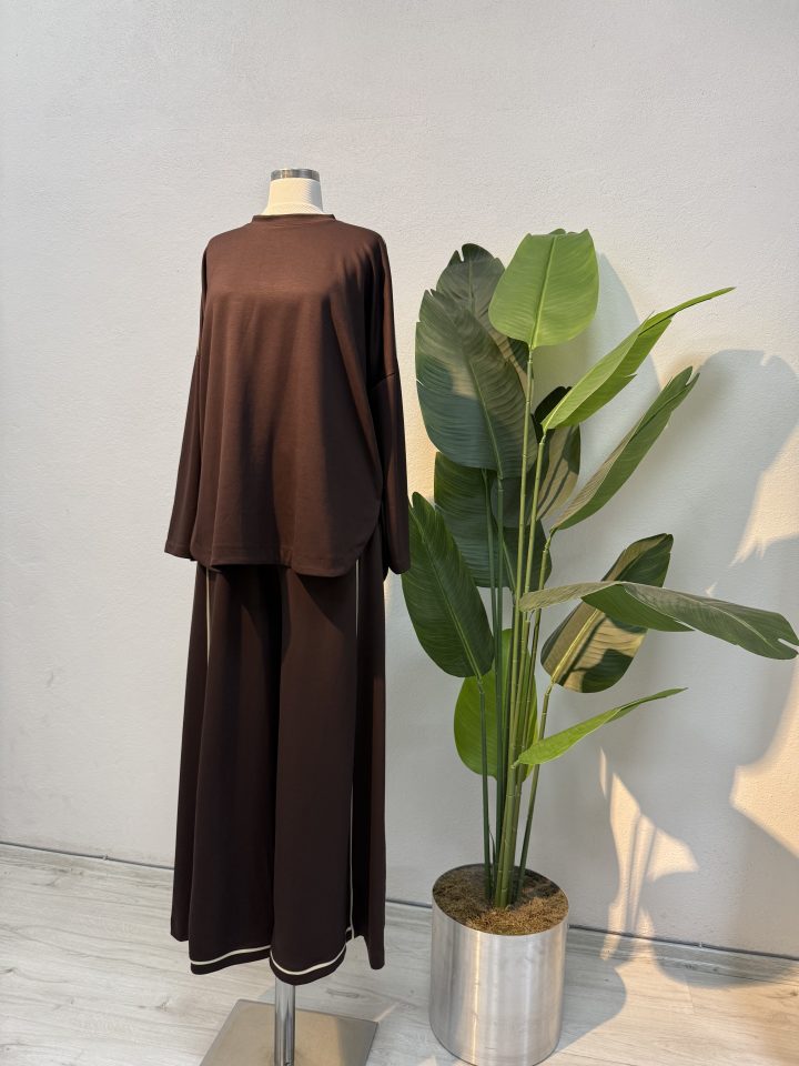 Fitilli Pantolonlu Takım – kahve4