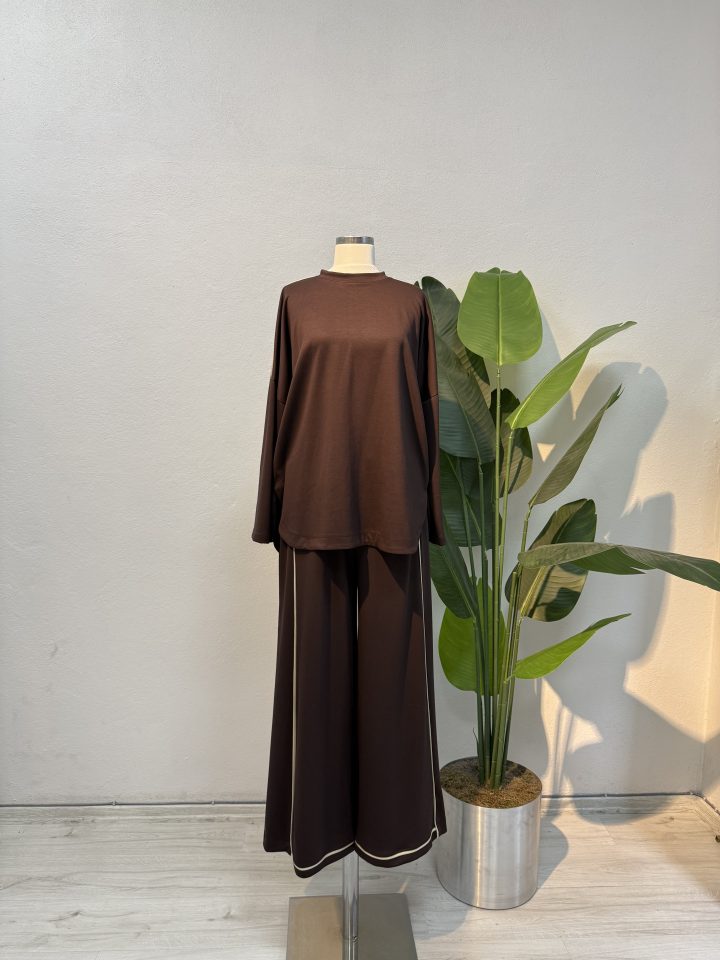 Fitilli Pantolonlu Takım – kahve5