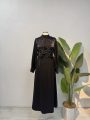 Taş İşleme Detaylı Elbise – Siyah Entare Butik